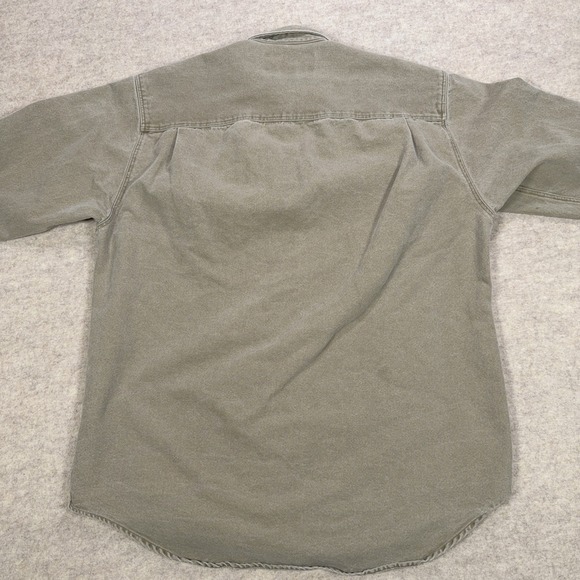 Vintage Abercrombie & Fitch The Big Shirt Size M Beige Canvas Overshirt 90s Y2K - Picture 6 of 11